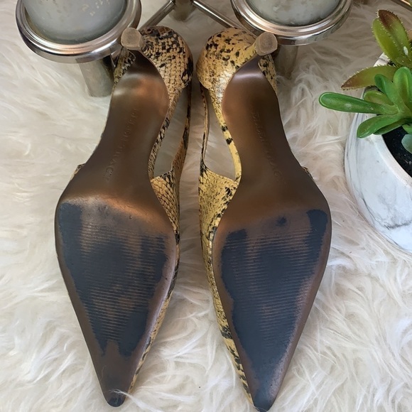 ELLEN Tracy snake print slingback heel shoes size 7.5 - Picture 5 of 13